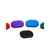 Automatikstempel, oval Kissenfarben: Rot, Violette, Blau, Grün und Schwarz