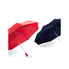 Taschenregenschirm Exklusiv Sie können zwischen vier verschiedenen Grundfarben wählen. Taschenregenschirm Exklusiv in Rot und Marineblau.
