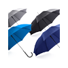Regenschirm mit geschwungenem Griff Stockschirm in Royalblau, Marineblau, Schwarz und Grau.