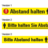 Bodenaufkleber - Abstand halten Wählen Sie zwischen 5 verschiedenen Motiven