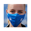 Mund- und Nasenmaske Modell 3, bedruckt Munschutz mit stilischem Schnitt und sehr atmungsaktivem Material.
