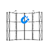 Faltdisplay Comfort gebogen, System inkl. Druck Die Befestigung des Drucks erfolgt mittels Magnetschienen.