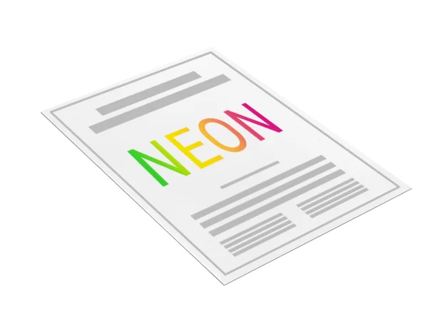 Plakate auf Neonpapier gedruckt