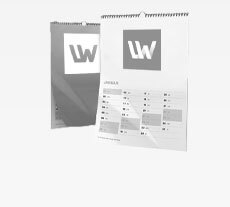 Monatskalender mit Wire-O-Bindung