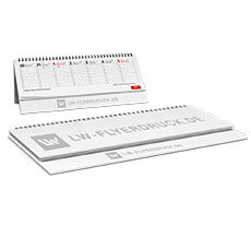 Tischkalender mit verlängerter Rückpappe, Hardcover
