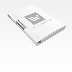 Notizblöcke mit Kugelschreiber, einseitig