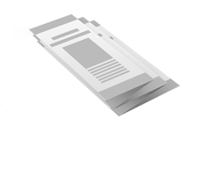 Falzflyer DIN A5, 8 Seiten Treppenfalz rechts