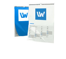 Monatskalender mit Wire-O-Bindung