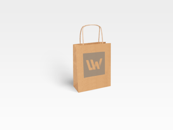 Papiertasche mit Kordeln, 18 x 22,5 x 8 cm