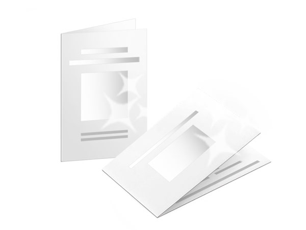 Klappvisitenkarten Exklusiv-Material