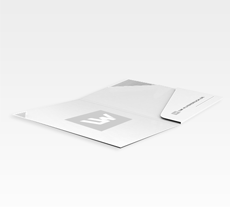 Mappen Mappe mit geklebter Tasche drucken