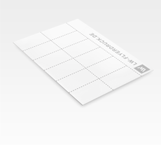 Visitenkarten-Bögen DIN A4 mit Perforation