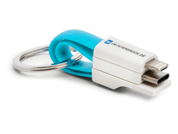 3-in-1-Ladekabel als Schlüsselanhänger