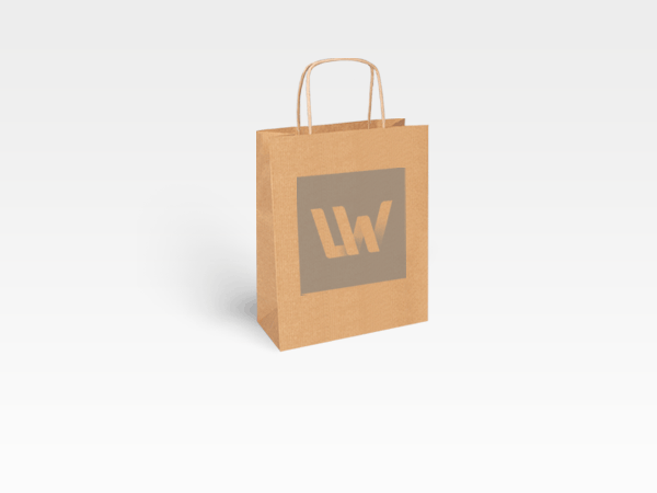 Papiertasche mit Kordeln, 24 x 34 x 9 cm