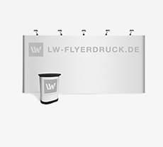 Messewände Faltdisplay Comfort, System inkl. Druck
