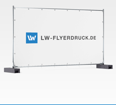 Bauzaunbanner drucken, 340 x 173 cm
