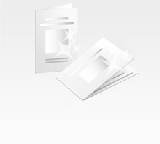 Visitenkarten Klappvisitenkarten Exklusiv-Material