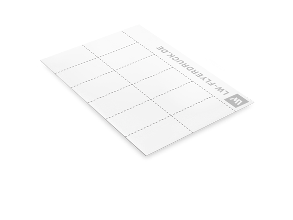 Visitenkarten-Bögen DIN A4 mit Perforation