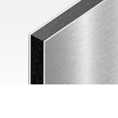 Alu-Dibond, silber gebürstet