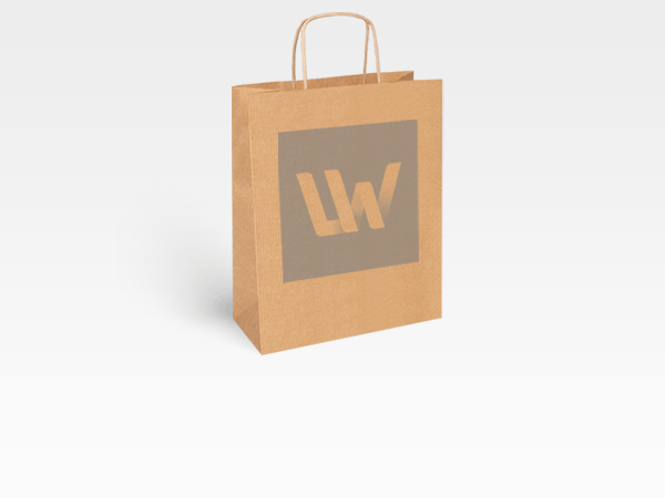 Papiertasche mit Kordeln, 32 x 40 x 13 cm
