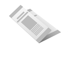Falzflyer DIN A4 hoch, 4 Seiten, asymmetrisch