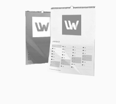 Monatskalender mit Wire-O-Bindung