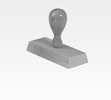 Holzstempel, rechteckig
