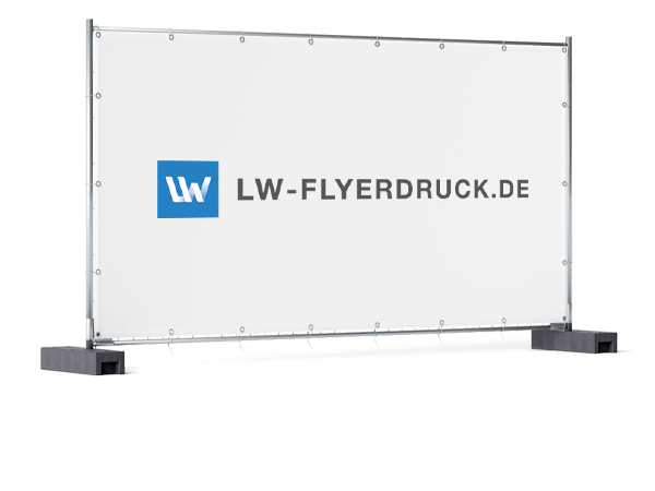 Bauzaunbanner drucken, 340 x 173 cm