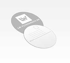 Postkarten, rund/oval