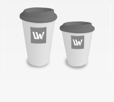 Kaffeebecher aus Kunststoff