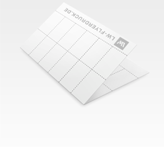 Visitenkarten-Bögen DIN A4, 4 Seiten mit Perforation